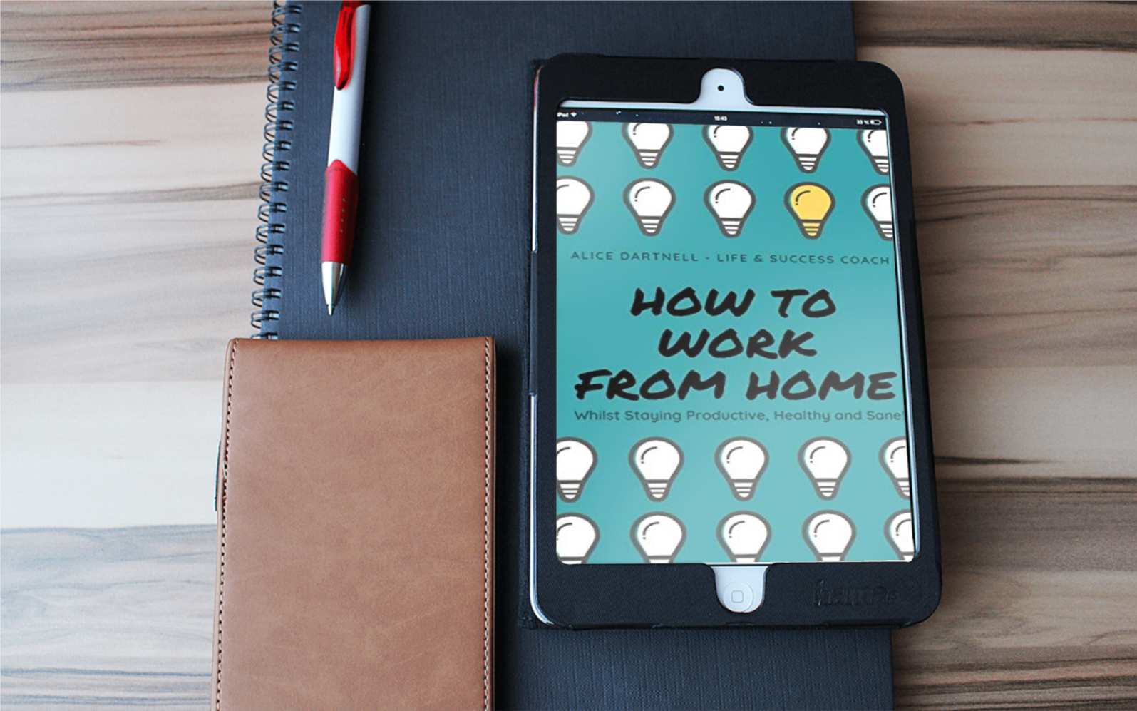 how to work from home kindle mockup